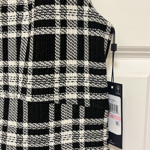 NWT Tommy Hilfiger Black Plaid Dress- Size 10 - Picture 5 of 16